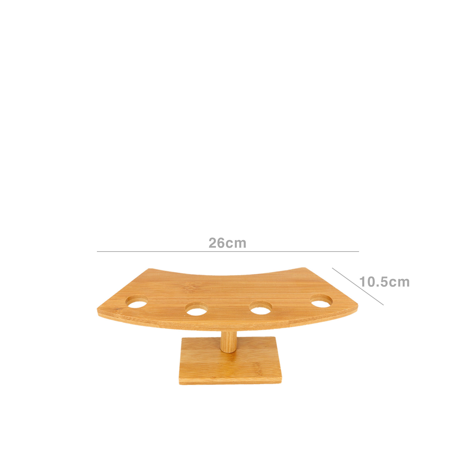 Suporte Bambu Natural 4 Cones 26X10.5X9cm