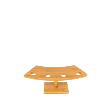 Suporte Bambu Natural 4 Cones 26X10.5X9cm