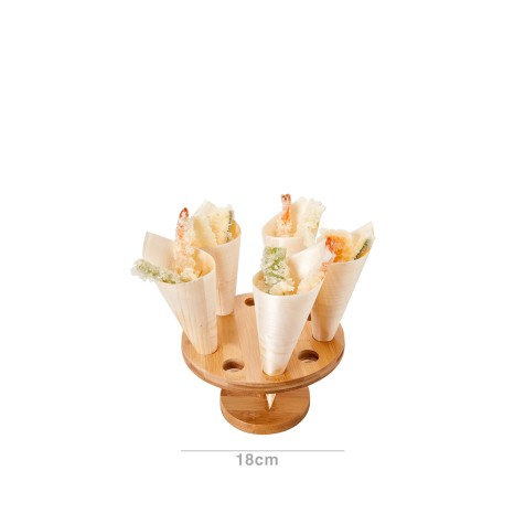 Suporte 10 Cones Bambu Natural 18X9CM - Image product