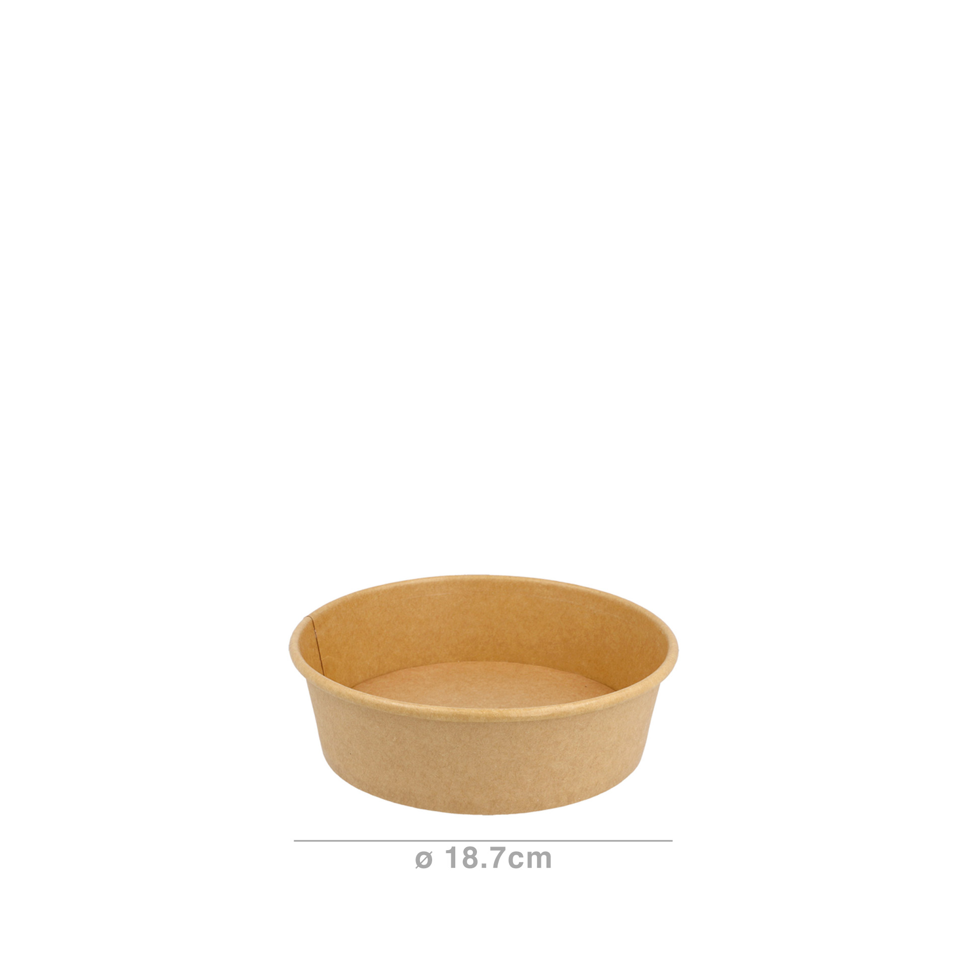 Saladeira Cartão Kraft Redondo 1300ml 18.7X8cm Pack 50