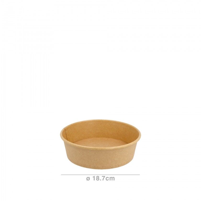 Saladeira Cartão Kraft Redondo 1300ml 18.7X8cm Pack 50 Saladeira Cartão Kraft Redondo 1300ml 18.7X8cm Pack 50