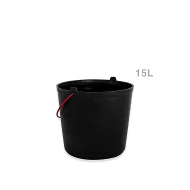 Balde Pl�stico Redondo Preto 15l