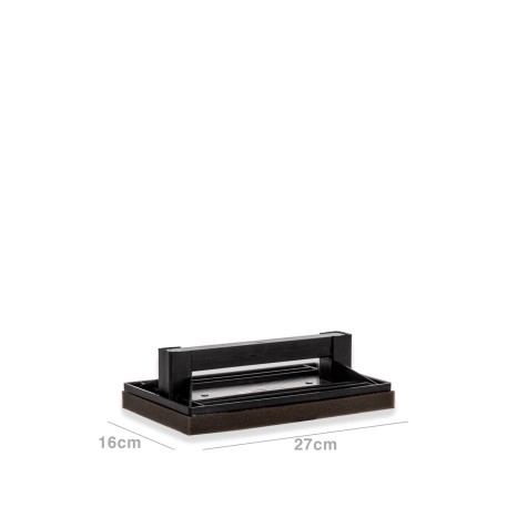 Talocha Pl�stico com Esponja Retangular Preto 16X27cm - Image product