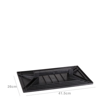 Talocha Plástico Retangular Preto 41.5X26cm