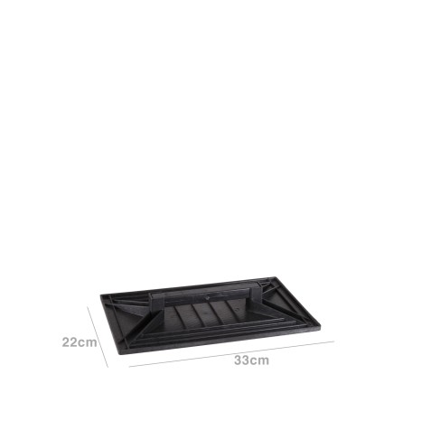 Talocha Plástico Retangular Preto 34X21.7cm - Image product