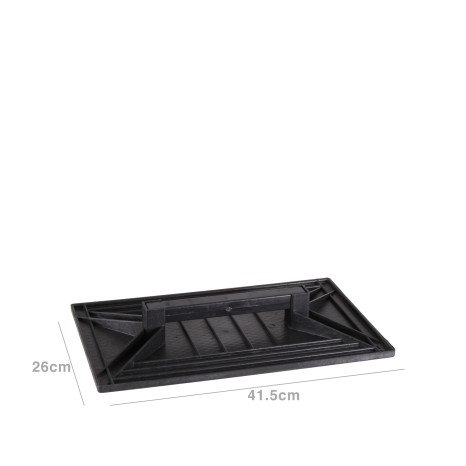 Talocha Plástico Retangular Preto 41.5X26cm - Image product