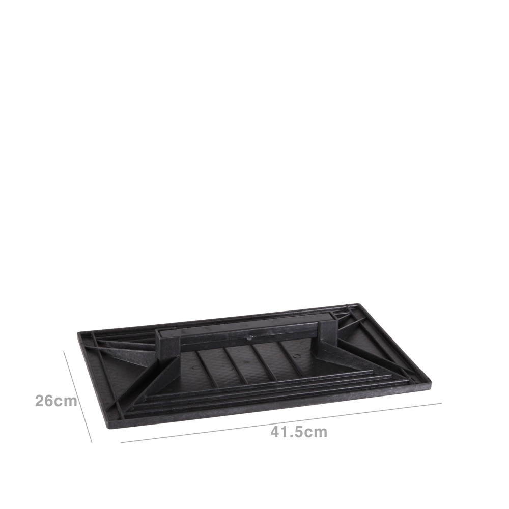 Talocha Plástico Retangular Preto 41.5X26cm