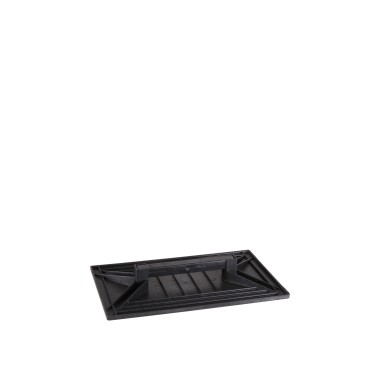 Talocha Pl�stico Retangular Preto 34X21.7cm