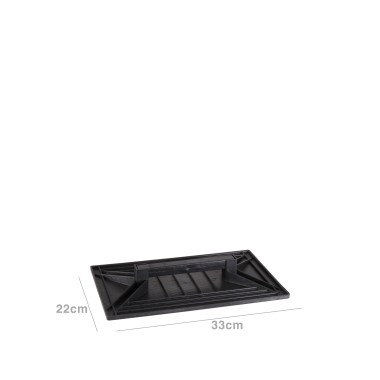 Talocha Pl�stico Retangular Preto 34X21.7cm