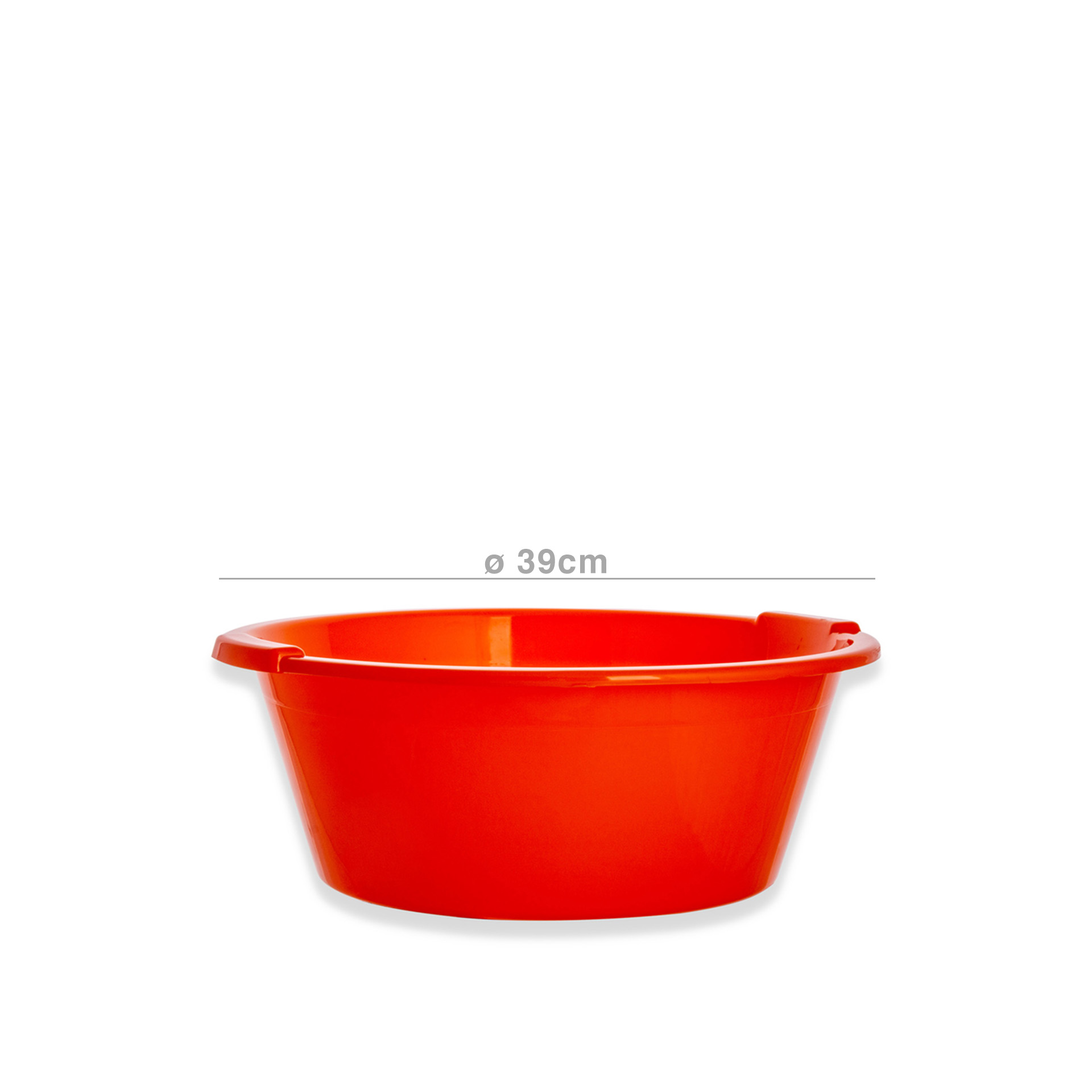 Bacia Plástica Simple Redondo Vermelho 39cm