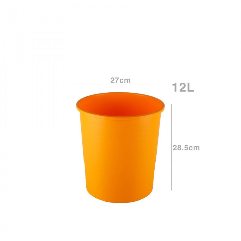Cesto Papéis Laranja Neon 12L Cesto Papéis Laranja Neon 12L