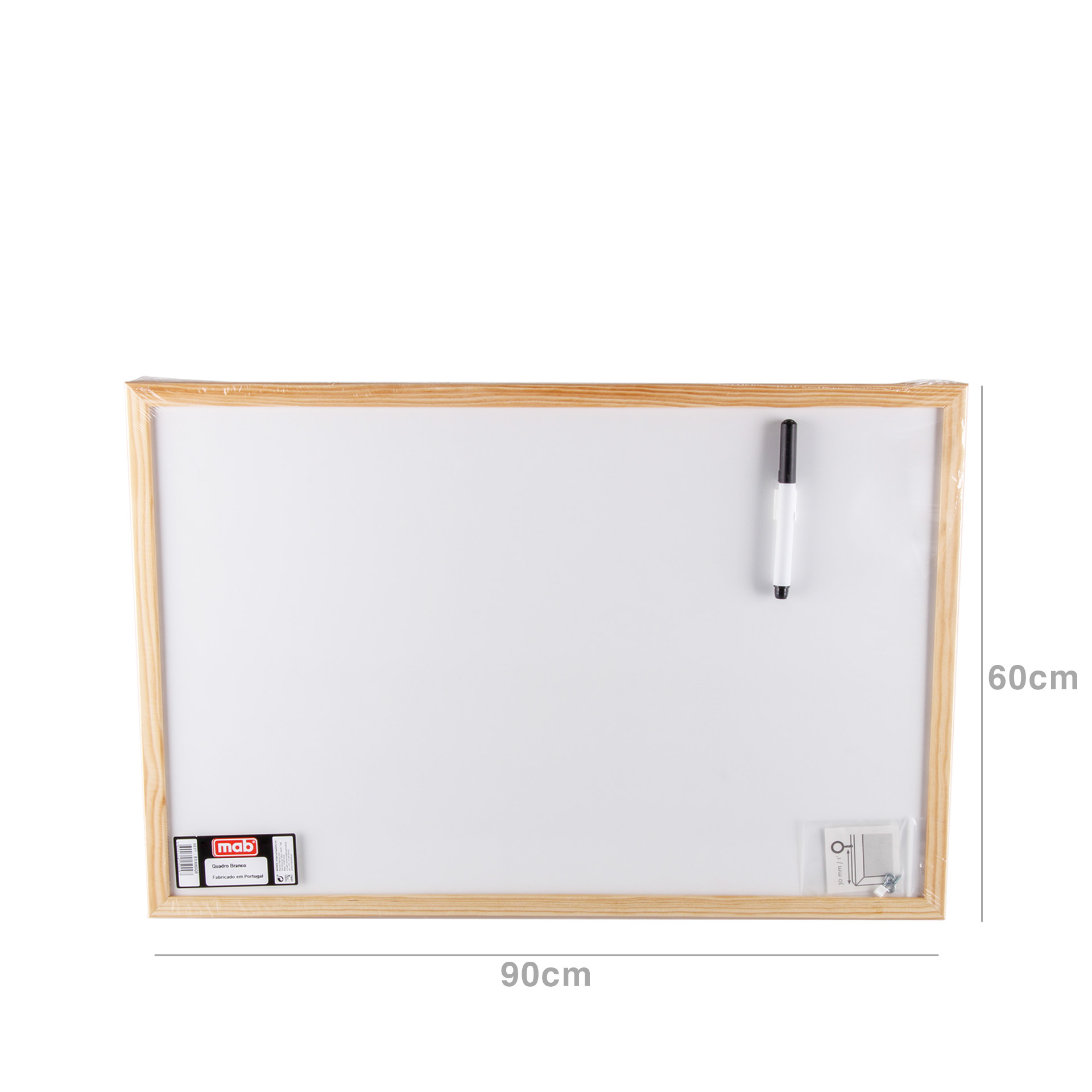 Quadro Branco Madeira + Marcador