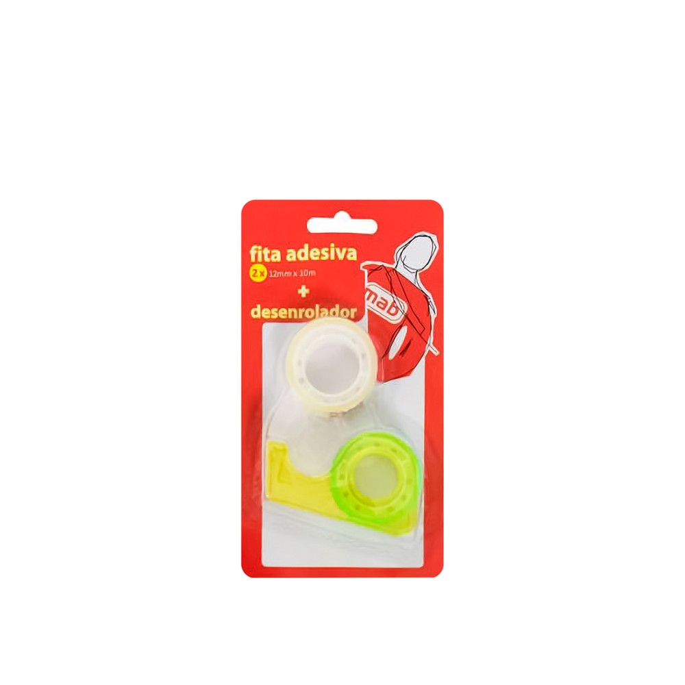 Rolo Fita Cola Mab com Desenrolador 12mmX10M