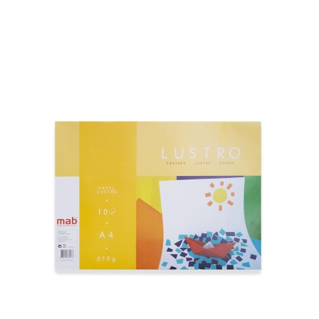 Bloco 10 Folhas Papel Lustro 70gr - Image product