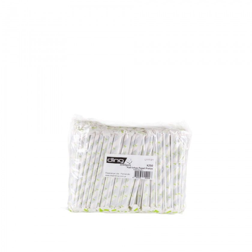 Palhinha Papel com Individual Preta 0.6X16CM Pack 250