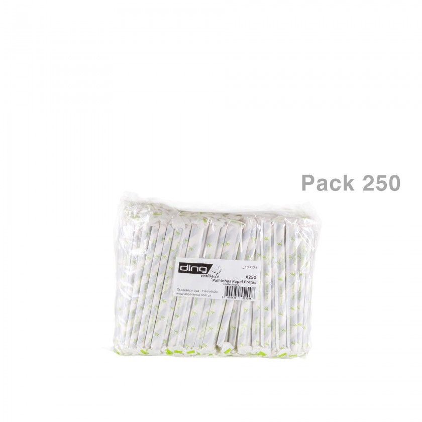 Palhinha Papel com Individual Preta 0.6X16CM Pack 250 Palhinha Papel com Individual Preta 0.6X16CM Pack 250