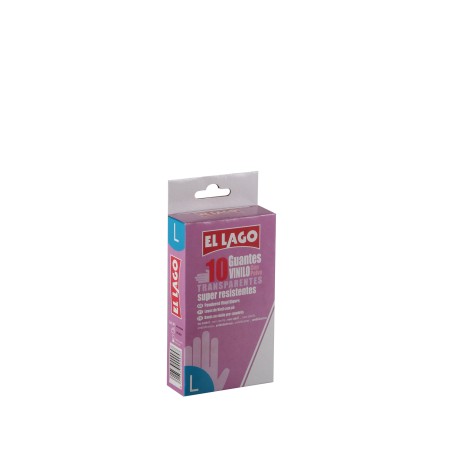 Luvas Vinil Transparente Pack 10 - Image product