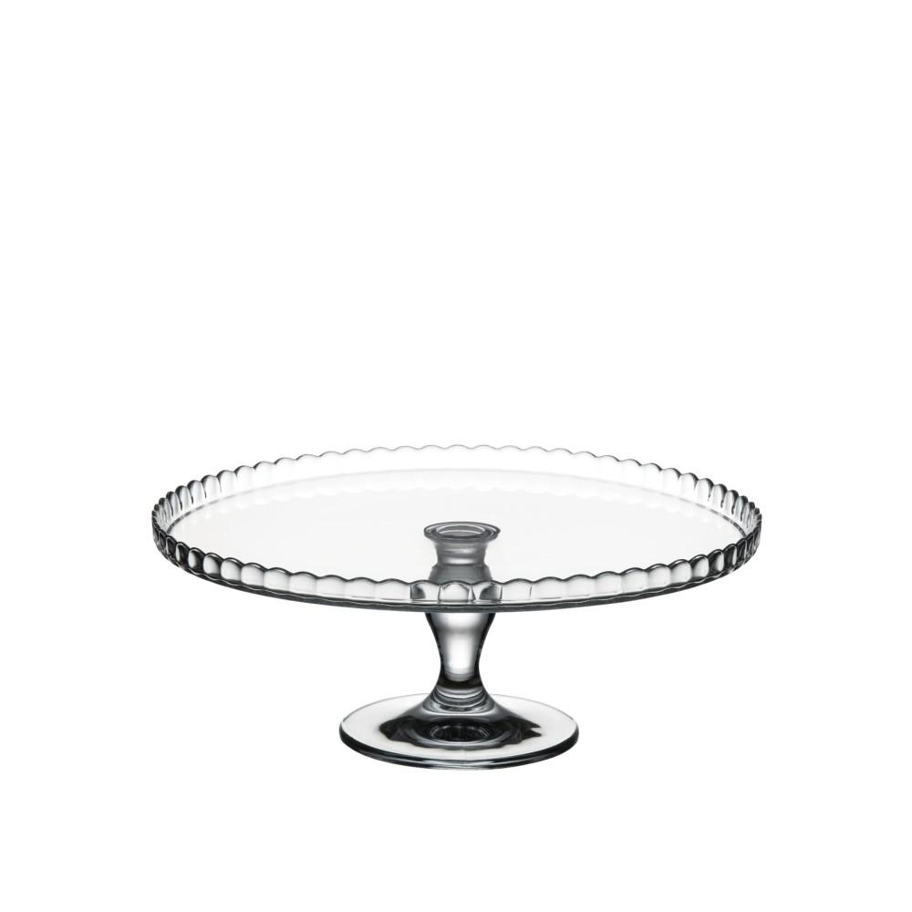 Prato Vidro P�tisserie para Bolo com P� 32X15cm