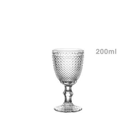 Copo Picotado com Pé Transparente 290ml 8.5X16.5Cm - Image product