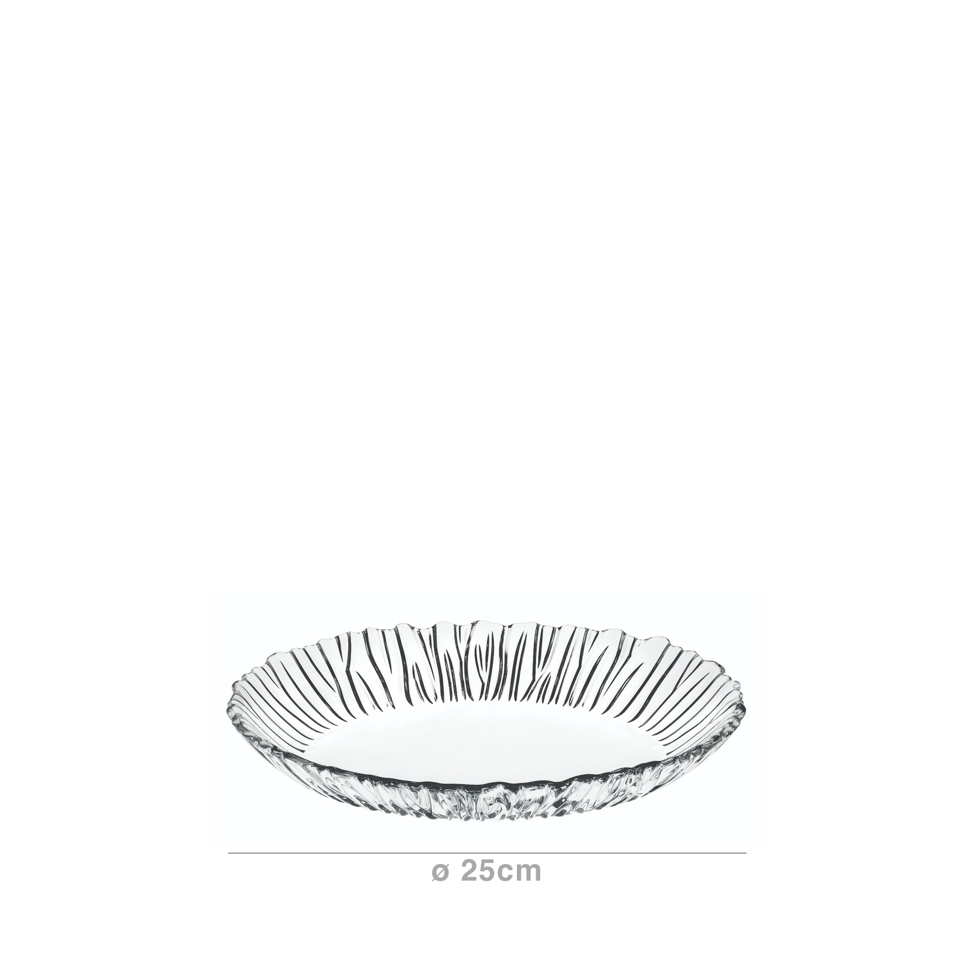 Prato Vidro Aurora Oval 25cm