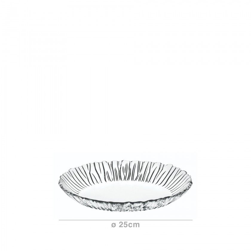 Prato Vidro Aurora Oval 25cm Prato Vidro Aurora Oval 25cm