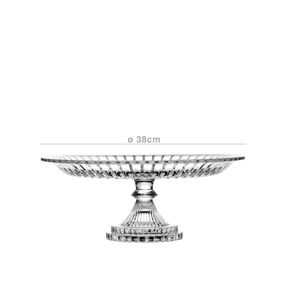 Prato Bolo Glamour com P� Redondo 38X13cm
