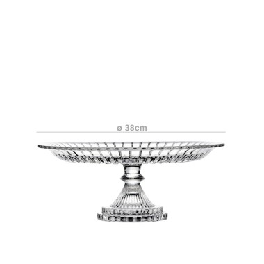 Prato Bolo Glamour com P� Redondo 38X13cm