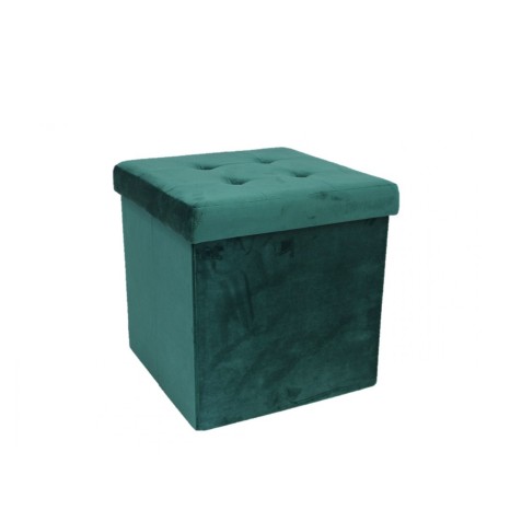 Banqueta Veludo Quadrado 38X38X38cm - Image product