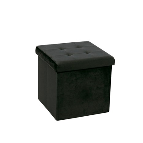 Banqueta Veludo Quadrado 38X38X38CM - Image product