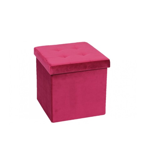 Banqueta Veludo Quadrado 38X38X38CM - Image product