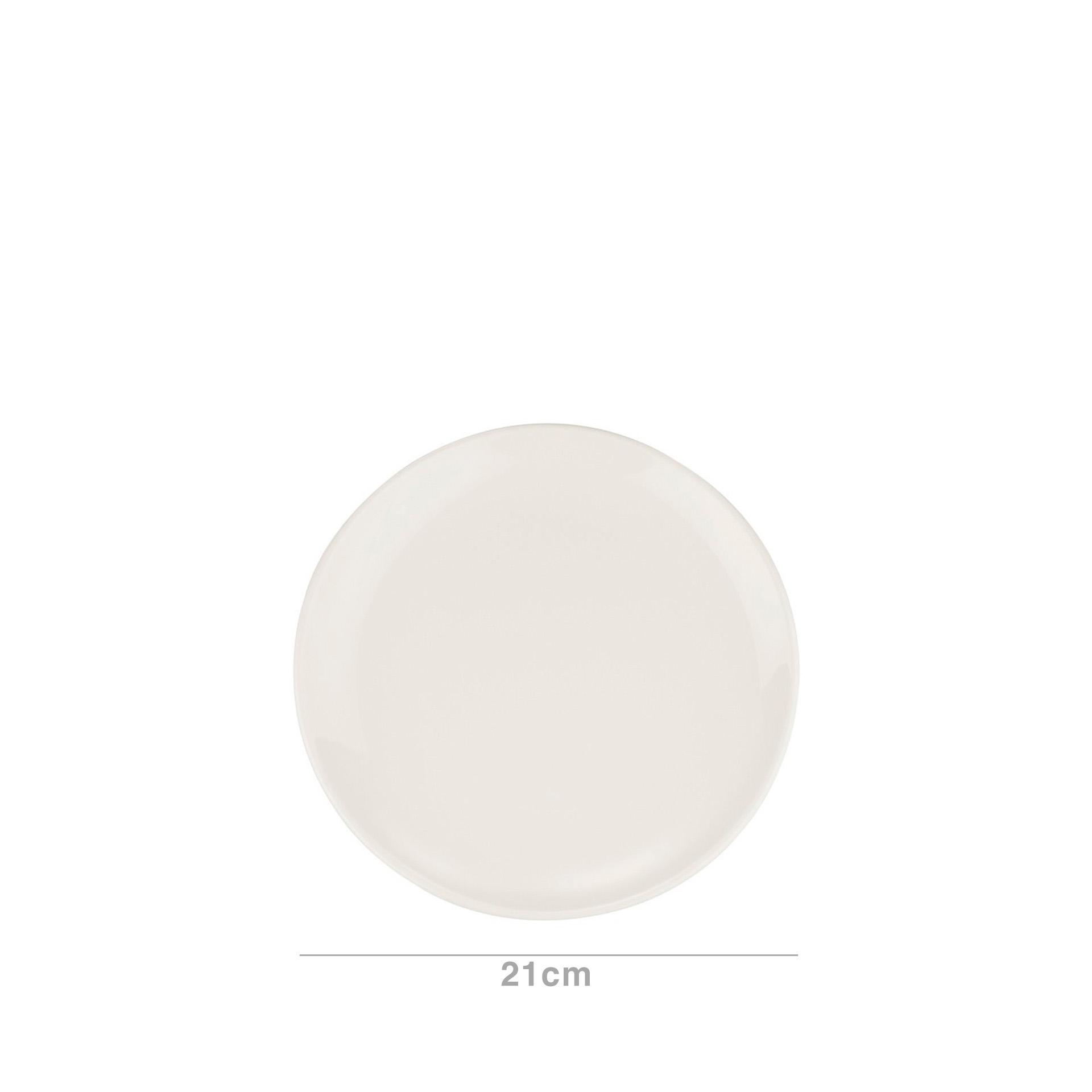 Prato Sobremesa Gourmet Branco 21cm