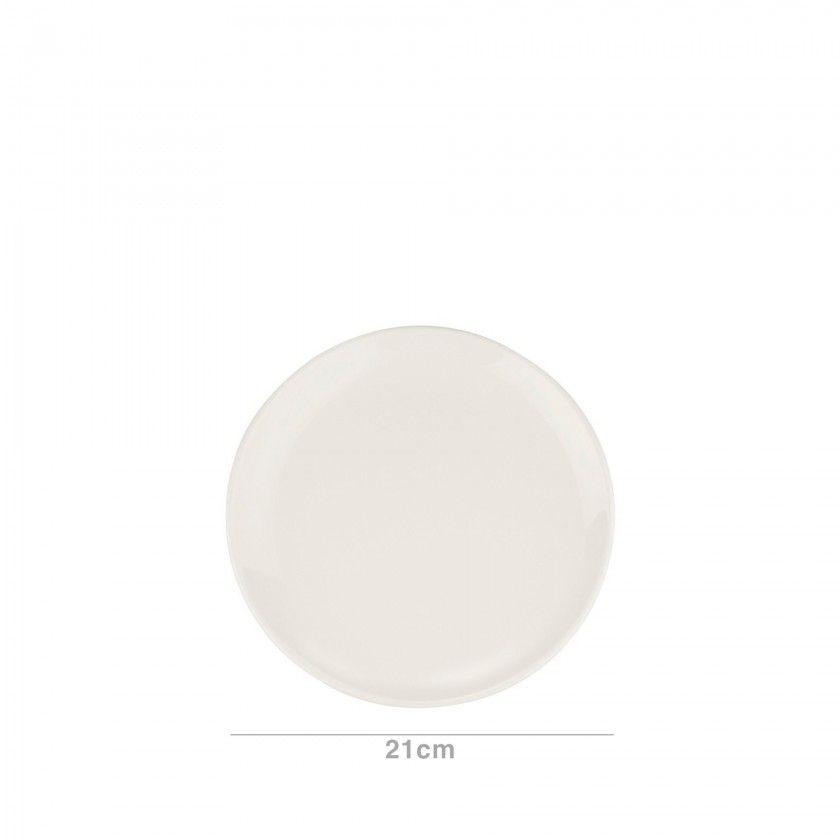 Prato Sobremesa Gourmet Branco 21cm