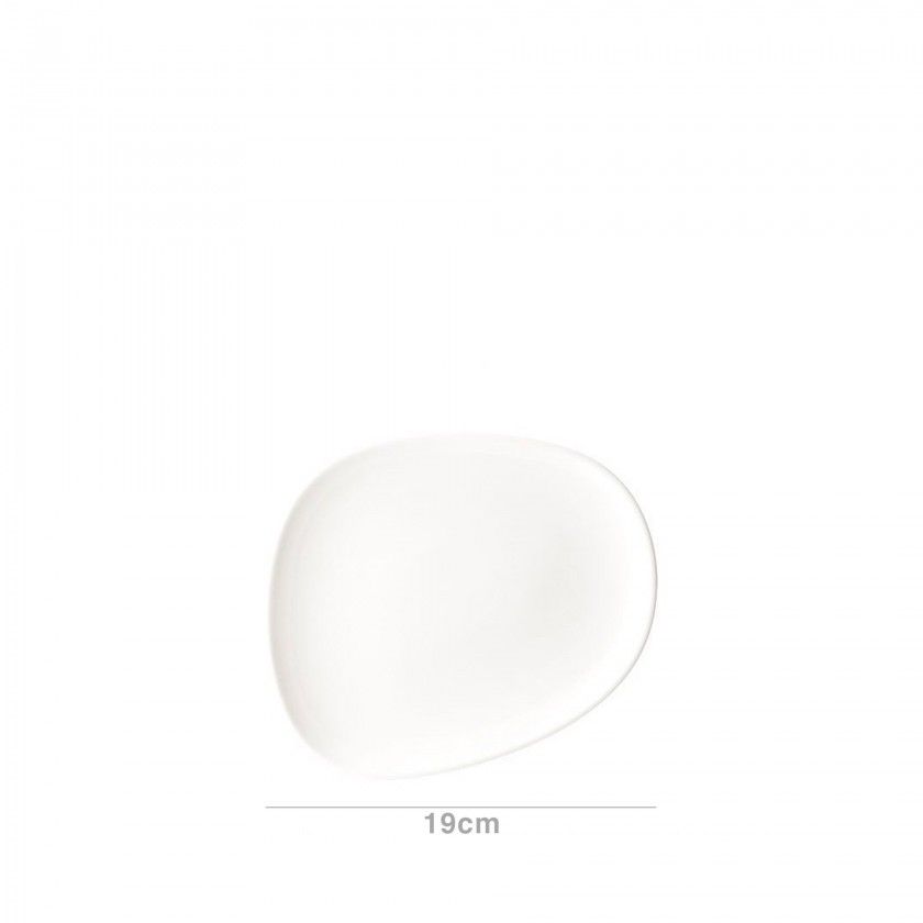 Prato Pão Porcelana Tango Branco 19X15cm Prato Pão Porcelana Tango Branco 19X15cm
