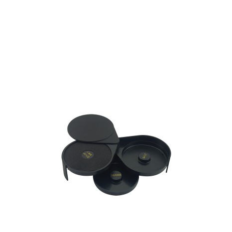 Suporte Bar Pl�stico Preto 3 Divis�es - Image product