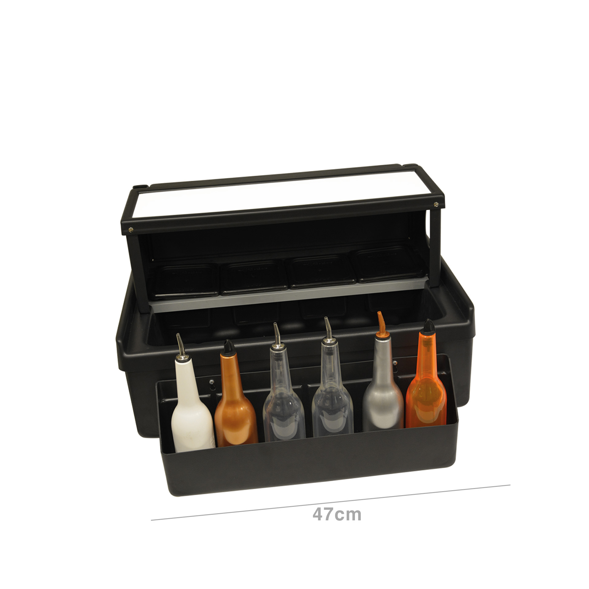 Organizador Bar Plástico Abs Preto 47X24X69cm