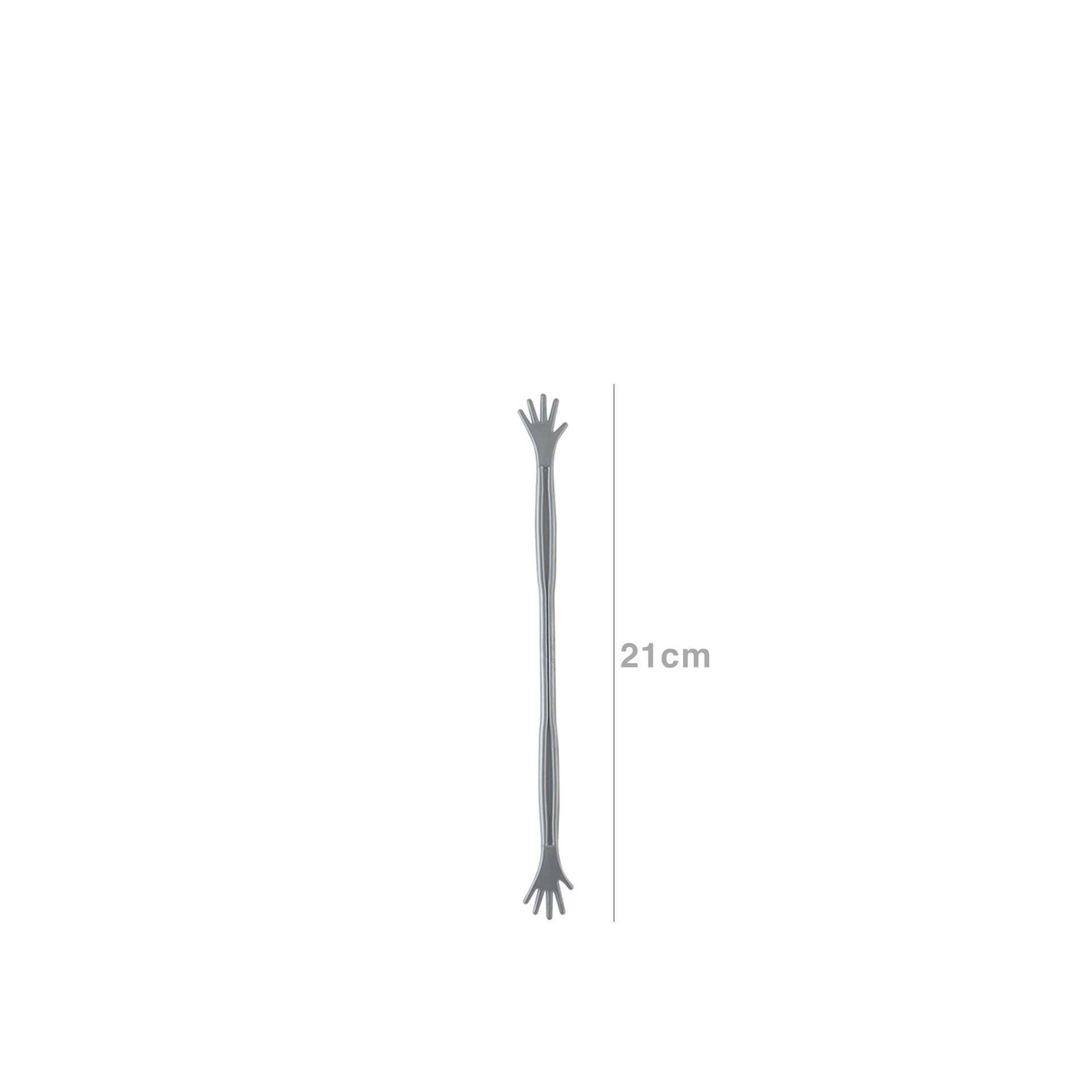 Agitador Bebidas Plástico Abs 21cm Prateado 21cm Pack 12