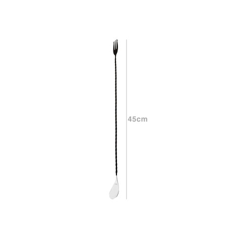 Colher Cocktail Inox Preto 45cm - Image product