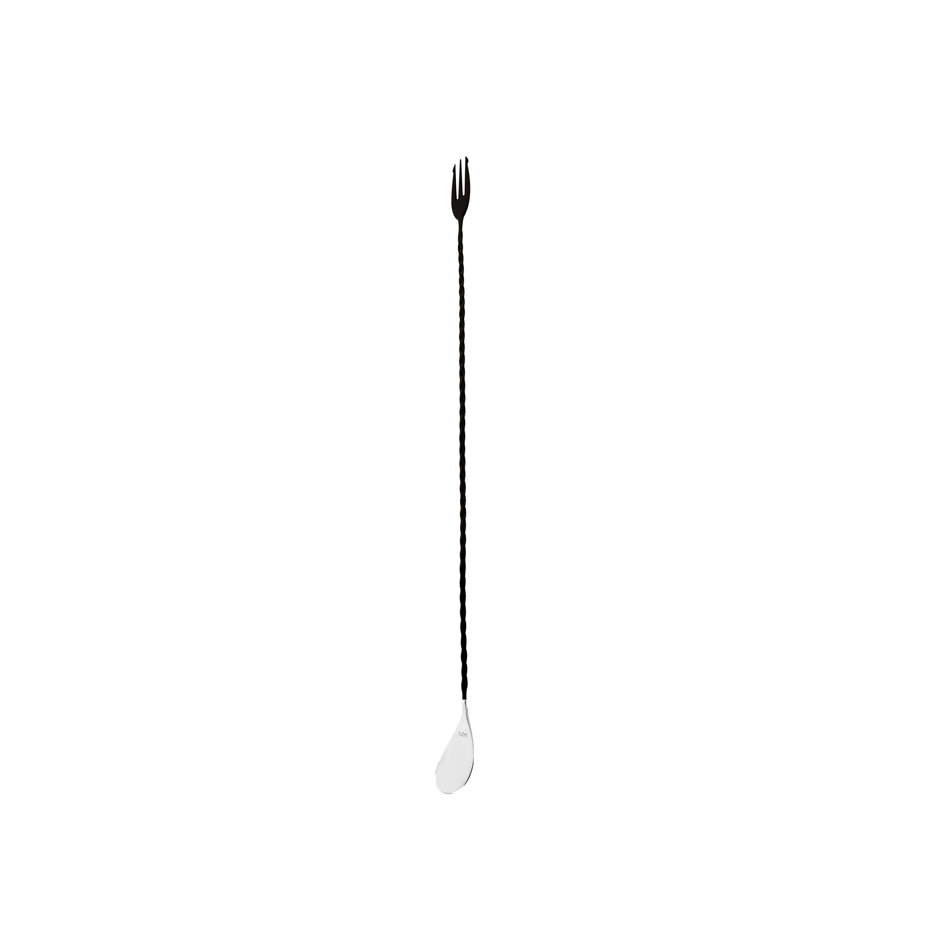 Colher Cocktail Inox Preto 45cm