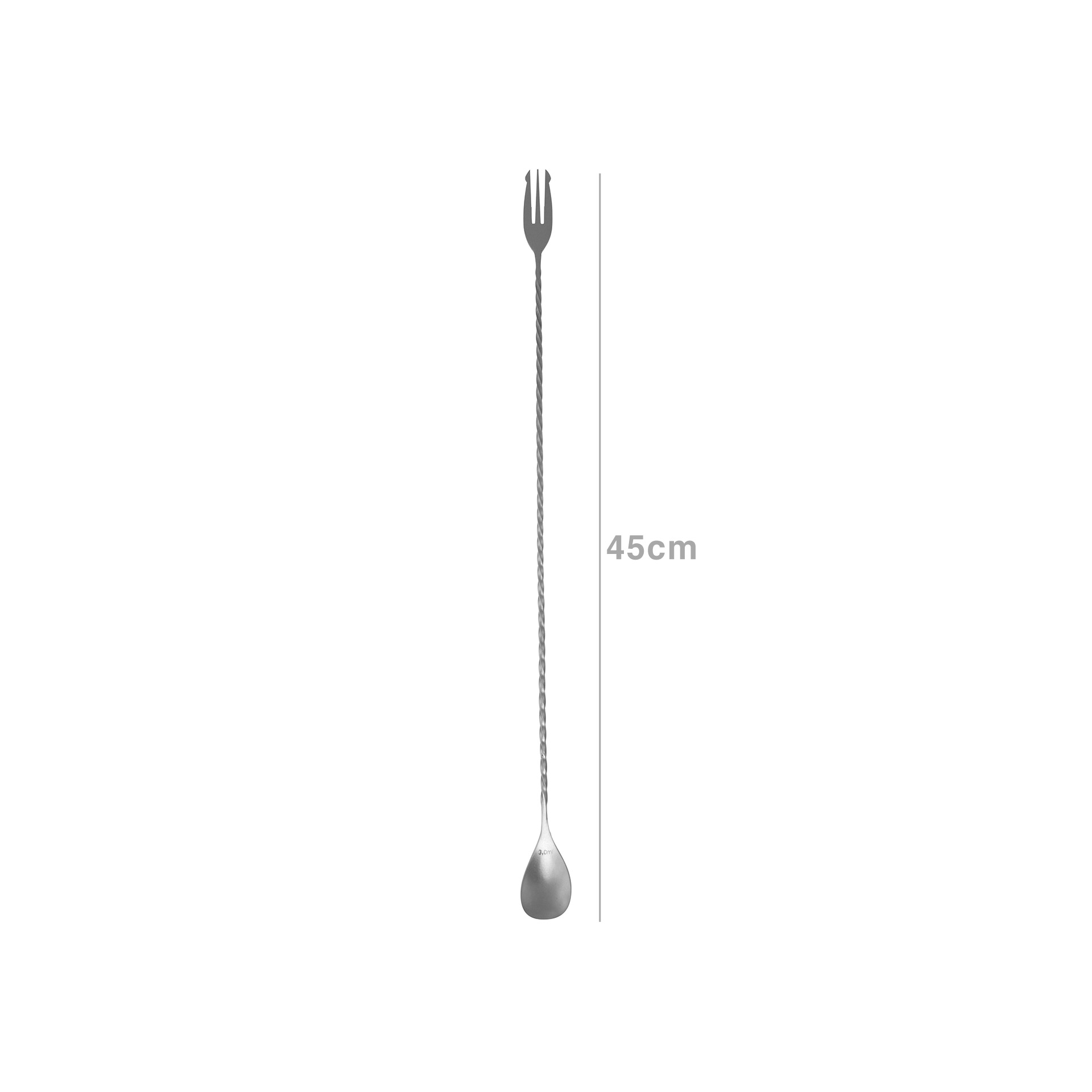 Colher Cocktail Inox Vintage 45cm