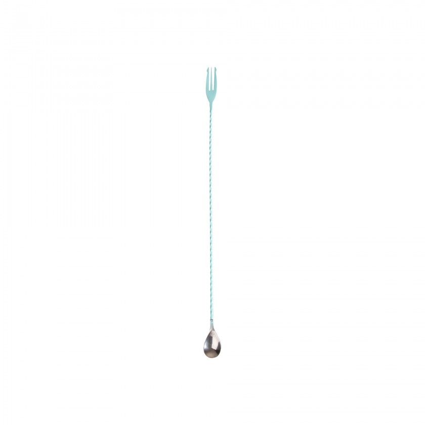 Colher Inox Cocktail Tiffany Azul 45cm