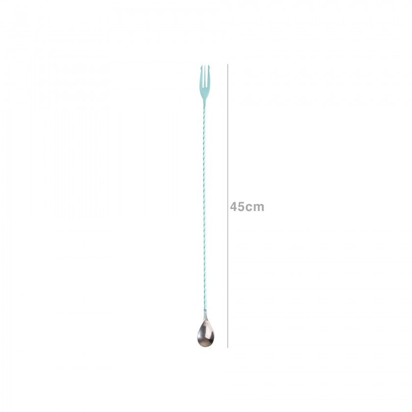 Colher Inox Cocktail Tiffany Azul 45cm