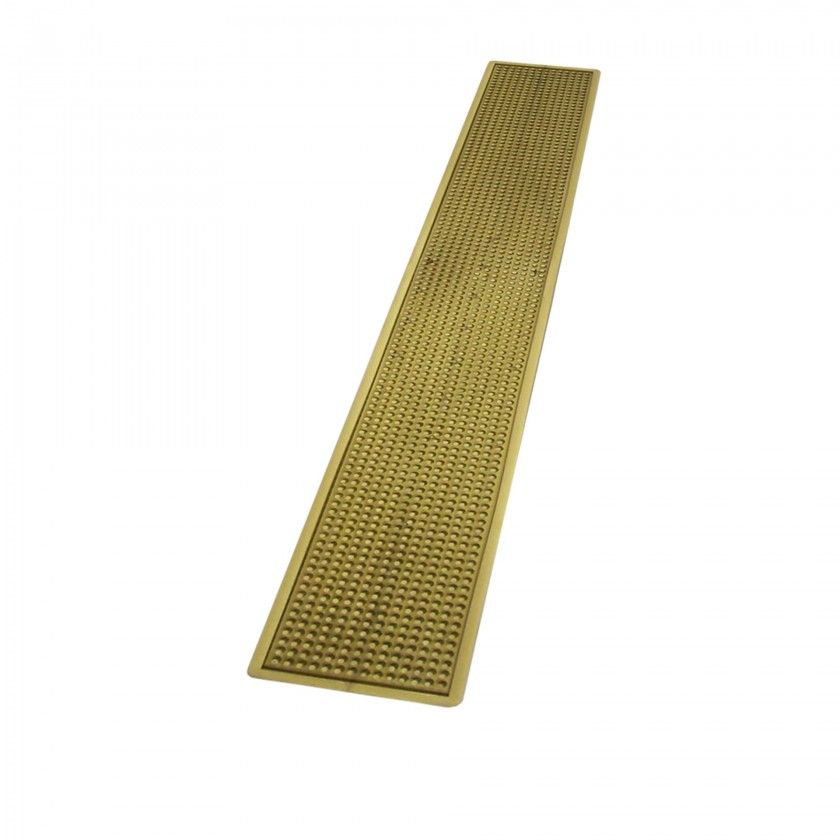 Tapete Bar Borracha 70X10cm Dourado