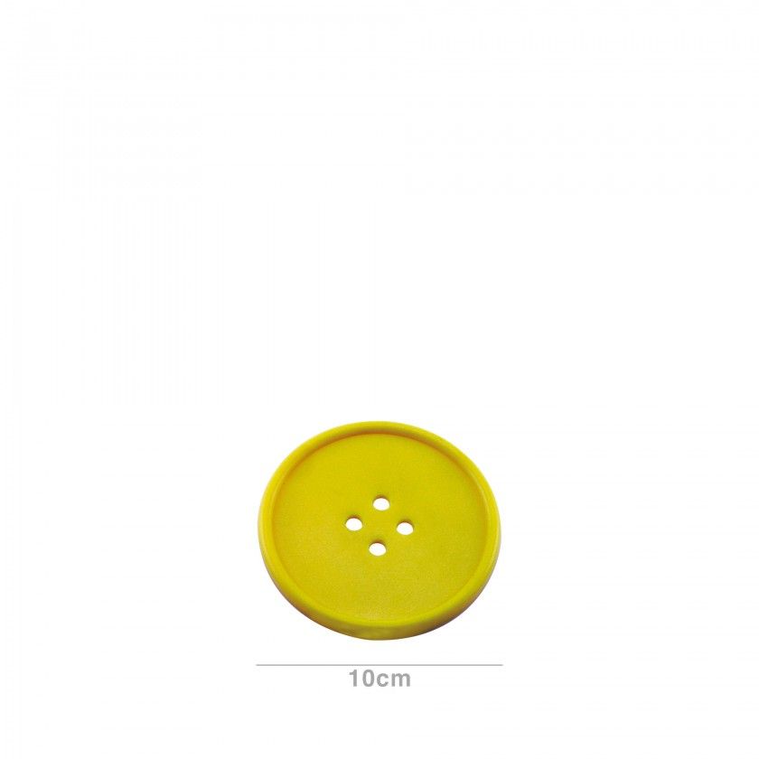 Base Copo Boto Borracha 10cm Pack 8 Amarelo