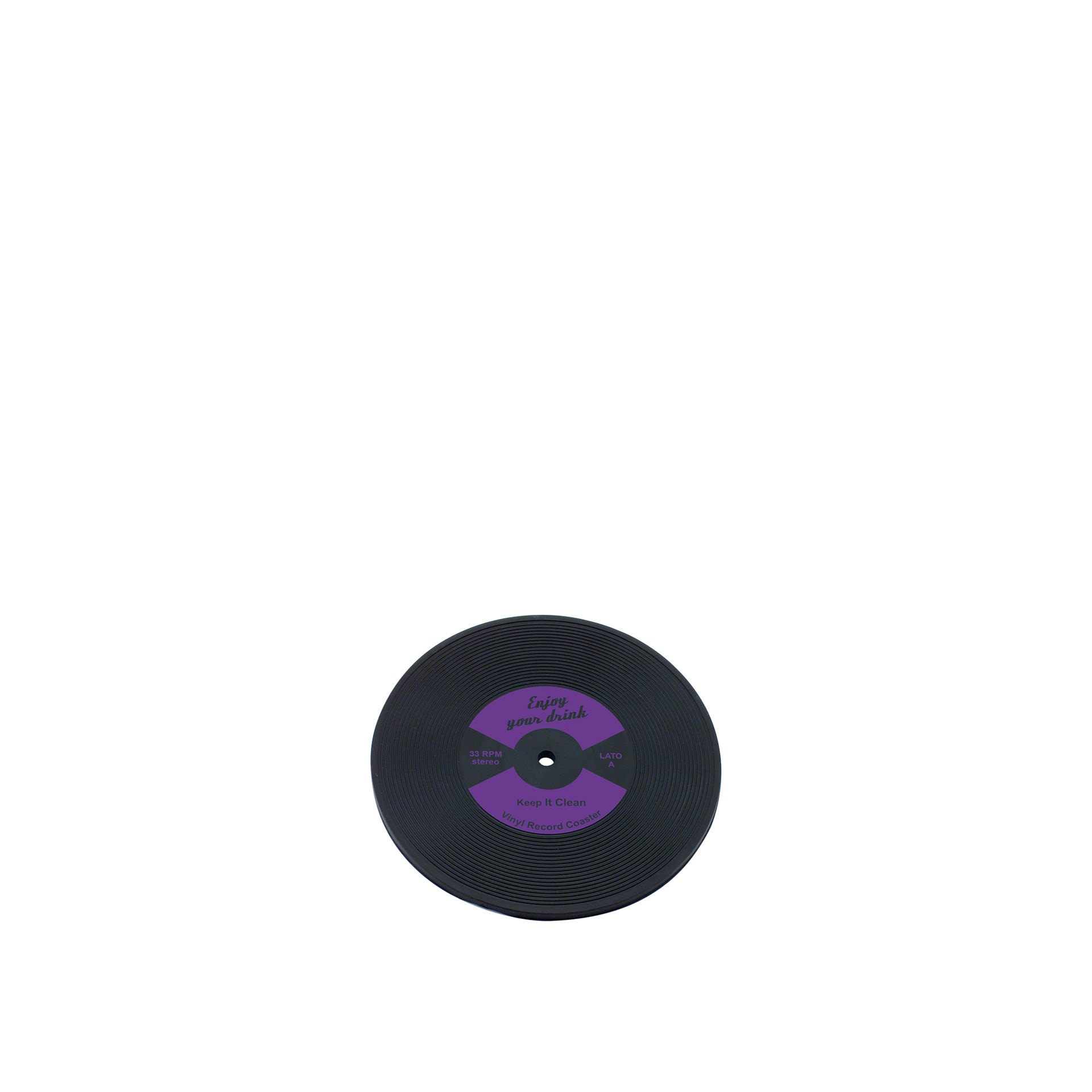 Base Copo Disco Lp Borracha 10cm Pack 12