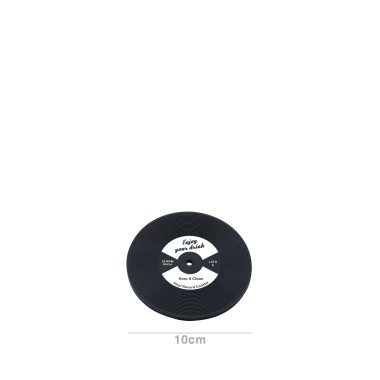 Base Copo Disco Lp Borracha 10cm Pack 12