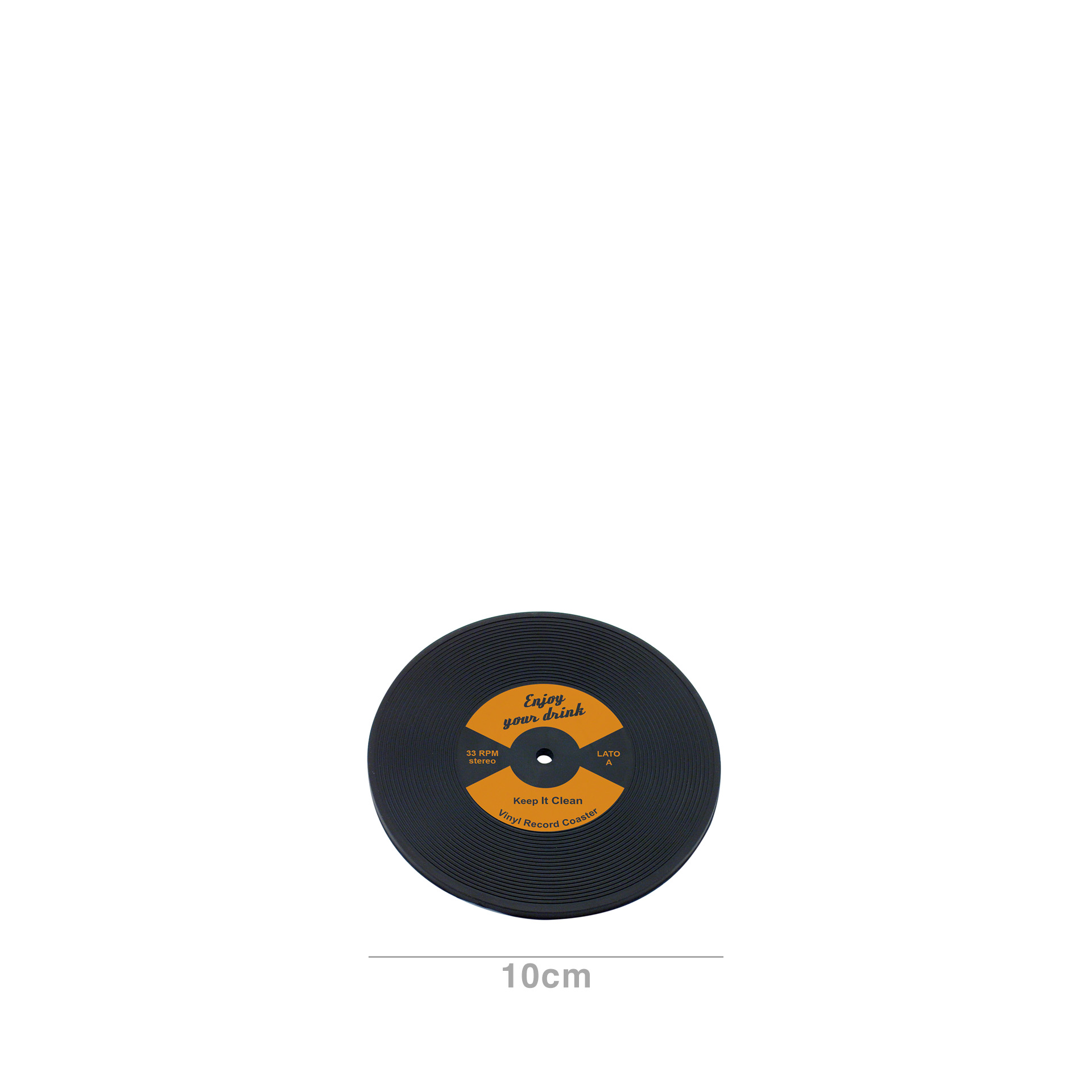Base Copo Disco Lp Borracha 10cm Pack 12