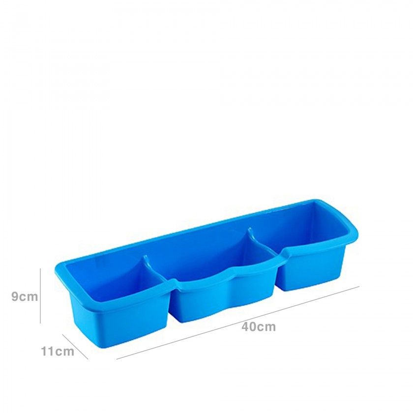 Caixa Esfregão Plástico Azul 40X11X9cm Caixa Esfregão Plástico Azul 40X11X9cm