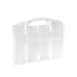Mala Organizadora Plstica Multihobby com Divisrias e Asa Incolor 35X29X6cm