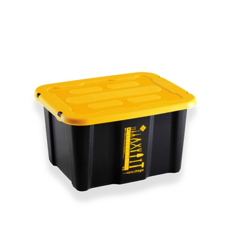 Caixa Arrumos Plástico Bricohega Preto 30l 40X28X26cm - Image product