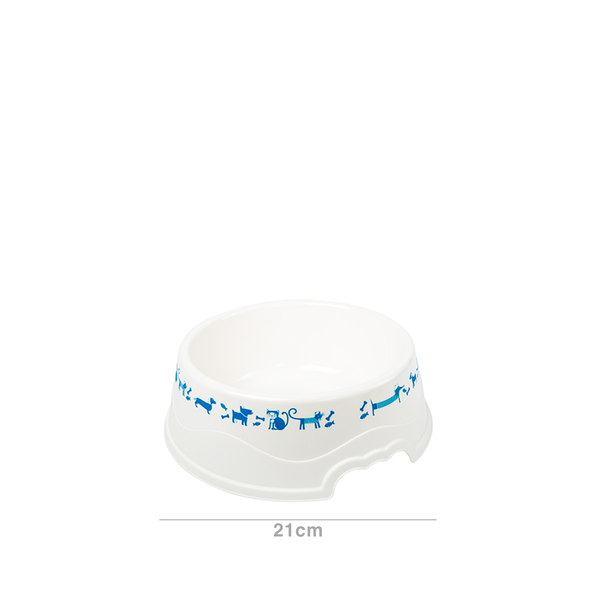 Comedouro Plástico Cocker Redondo Branco 1l 21X7cm
